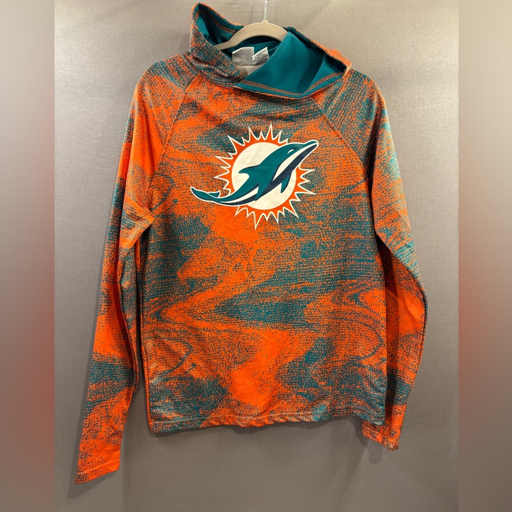 NFL apparel Miami dolphins hooded sweatshirt men’s size small